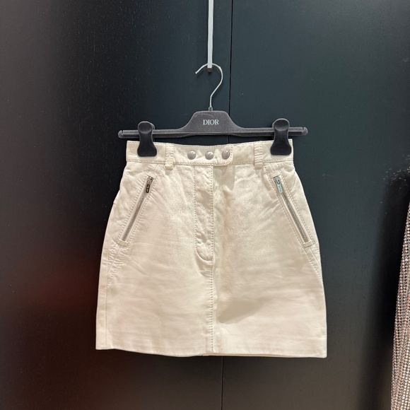 Miu Miu Leather Skirt - Picture 1 of 8